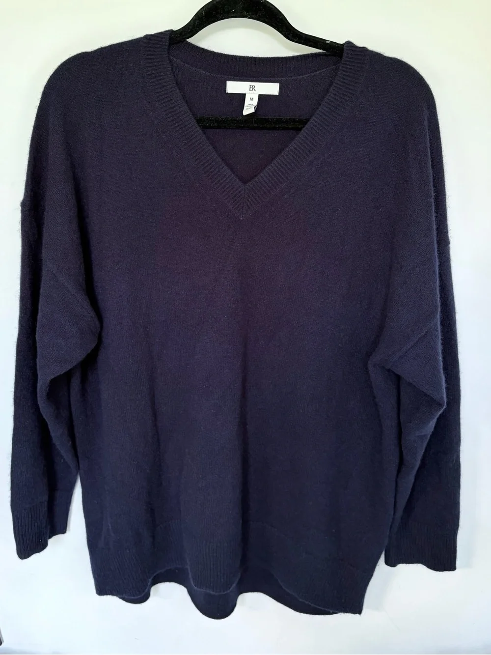 Banana Republic Navy Blue V-Neck Oversized Cashmere Sweater Size M